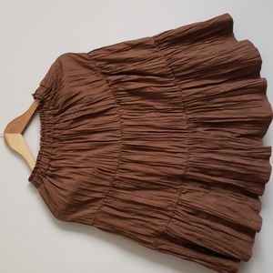 Zara Girls Brown Tiered Skirt